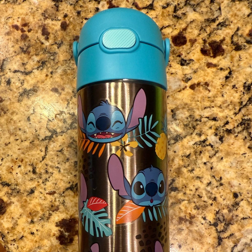 Thermos 16 oz Water bottle with handle and Stitch design